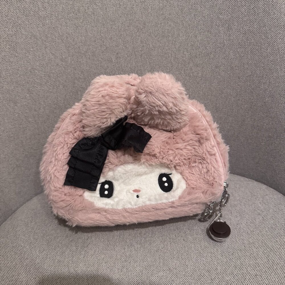 My Melody Moonlit Night Melokuro Lolita Angel Plush Cosmetic Makeup Bag Pouch